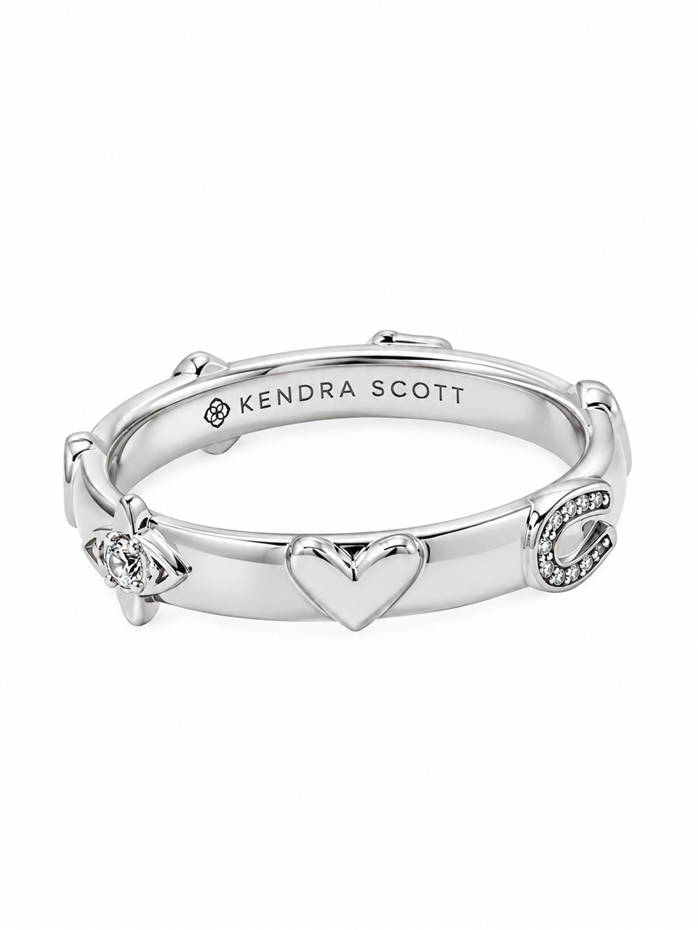 Kendra Scott Beatrix Band Ring In Silver. Size 6